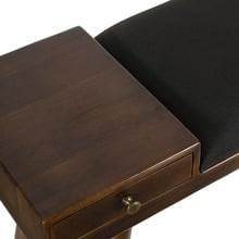 Kinsley Mango Wood Entryway Bench with Drawer